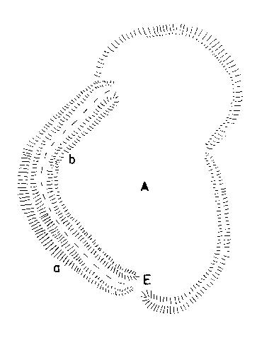 Castro de Ermida. Esquema en los años 50